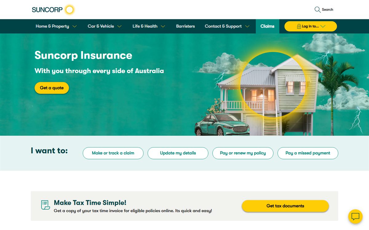 Suncorp website