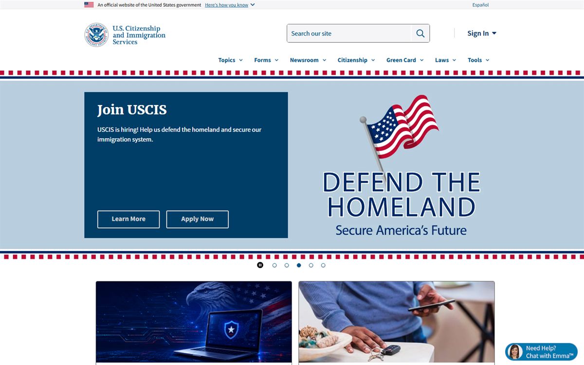 USCIS website